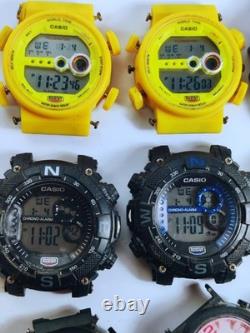 Lot of 20 Rugged Tactical Watches, 11 Working, Analog-Digital For Parts/Repair