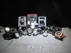 Lot of 22 Men's Fashion and Casual Watches for Parts/Repair (Read for info)
