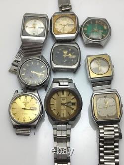 Lot of 24 Seiko, Orient, Richo Omex mix Automatic Vintage Mens Watches For Parts