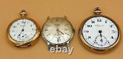 Lot of 3 Antique/Vintage Pocket and Wrist Watches for Parts or Repair