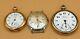 Lot of 3 Antique/Vintage Pocket and Wrist Watches for Parts or Repair