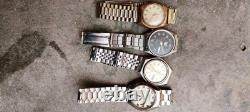Lot of 4 VTG Automatic Watches Seiko Citizen Orient Working West End for parts