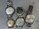 Lot of 5 1950-70's mechanical watches Seiko, Orient for parts, for repair