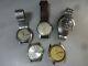 Lot of 5 1950-90's mechanical watches Seiko, Citizen, Orient for parts, repair