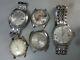 Lot of 5 1960-70's mechanical watches Seiko, Citizen, Orient for parts, repair