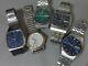 Lot of 5 Electronic, Quartz watches for parts Seiko in 1970-80's