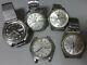 Lot of 5 Japan Automatic watches for parts Seiko Citizen in 1960-70's