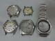 Lot of 5 Japan mechanical watches for parts Seiko Citizen Ricoh in 1940-70's