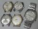 Lot of 5 Japan mechanical watches for parts Seiko Citizen in 1960-70's