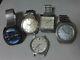 Lot of 5 Japan mechanical watches for parts Seiko Citizen in 1960-70's