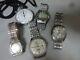 Lot of 5 Japan mechanical watches for parts Seiko Ricoh in 1940-70's