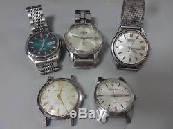 Lot of 5 SEIKO, CITIZEN mechanical watches for parts 2