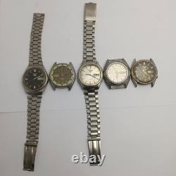 Lot of 5 Seiko Automatic Vintage Men's Watches For Parts or Repair