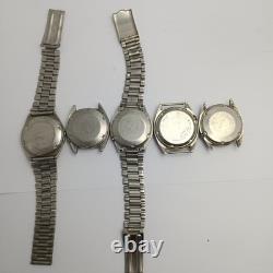 Lot of 5 Seiko Automatic Vintage Men's Watches For Parts or Repair