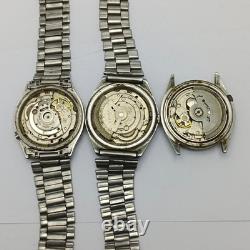 Lot of 5 Seiko Automatic Vintage Men's Watches For Parts or Repair