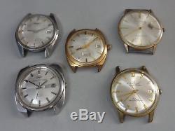 Lot of 5 Vintage SEIKO, CITIZEN, ORIENT, RICOH mechanical watches for parts 2