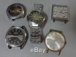 Lot of 5 Vintage SEIKO, CITIZEN, ORIENT mechanical watches for parts 6