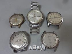 Lot of 5 Vintage SEIKO, CITIZEN, RICOH, ORIENT mechanical watches for parts 5