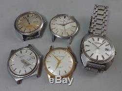 Lot of 5 Vintage SEIKO, CITIZEN mechanical watches for parts, for repair 4
