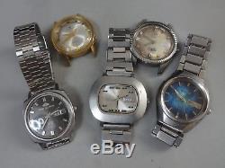 Lot of 5 Vintage SEIKO, HAMILTON-RICOH, ORIENT mechanical watches for parts 3