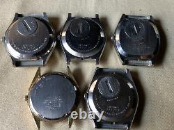 Lot of 5 Vintage SEIKO Quartz Watch/ KING QUARTZ For Parts