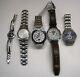 Lot of 5used/broken premium watches for repair or partsCitizen, Movado & Bulova