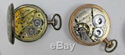 Lot of 8 Antique Pocket Watches for repair or Parts 3 Elgin + Variety