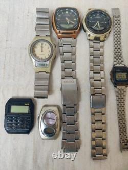 Lot of 8 Casio Watches 1 Solar Working, 3 Digit On, 4 Dead For Parts/Repair