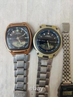 Lot of 8 Casio Watches 1 Solar Working, 3 Digit On, 4 Dead For Parts/Repair