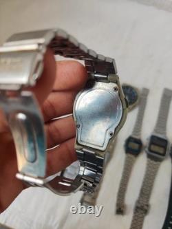 Lot of 8 Casio Watches 1 Solar Working, 3 Digit On, 4 Dead For Parts/Repair