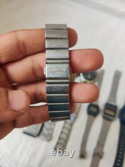 Lot of 8 Casio Watches 1 Solar Working, 3 Digit On, 4 Dead For Parts/Repair