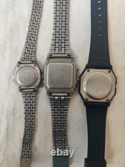 Lot of 8 Casio Watches 1 Solar Working, 3 Digit On, 4 Dead For Parts/Repair