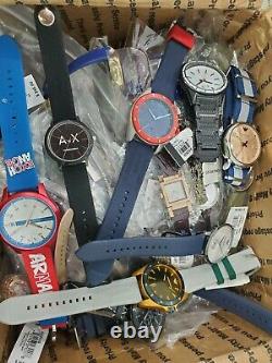 Lot of 80 Armani Exchange Sample Watches for parts or repair. (no movement)