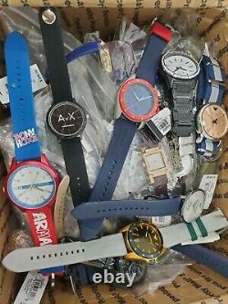 Lot of 80 Armani Exchange Sample Watches for parts or repair. (no movement)