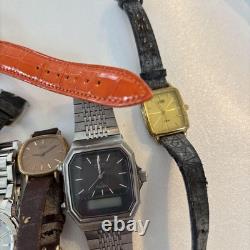 Lot of 9 Watches SEIKO CITIZEN ALBA DOLCE LUKIA Not Working For Parts Only Junk