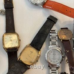 Lot of 9 Watches SEIKO CITIZEN ALBA DOLCE LUKIA Not Working For Parts Only Junk