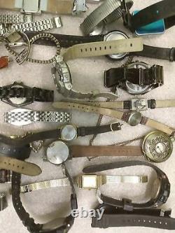 Lot of Vintage Used Watches Casio, Q&Q, Falcon etc for parts/repairs Several kg
