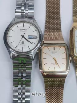 Lot of Vintage Watches Seiko Citizen King Q Type II (For Parts & Repairs) @3