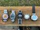 Lot of vintage mens watches Divers World Timer Seiko Wolbrook