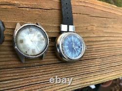 Lot of vintage mens watches Divers World Timer Seiko Wolbrook