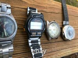 Lot of vintage mens watches Divers World Timer Seiko Wolbrook