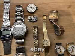 Lot of vintage watches and watch parts. ELGIN-Seiko And More