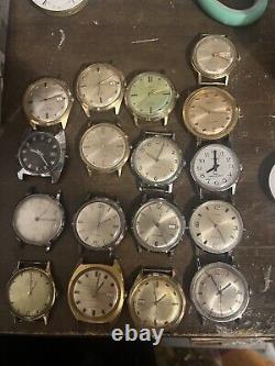 Lot vintage timex mens watches Parts Or Repair
