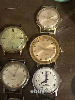 Lot vintage timex mens watches Parts Or Repair