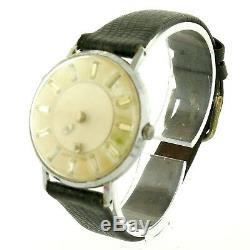 Louvic De Luxe Vintage Mystery Hands Beige Dial S. S Mens Watch For Parts/repairs