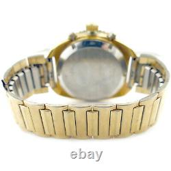 Luccard By Lucien Piccard Chrono Gold Plated Stretchband Watch For Parts/repairs