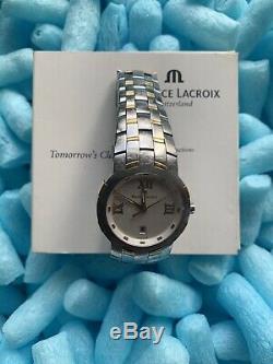MAURICE LACROIX MENS WATCH 18ct GOLD/STEEL. Damaged Crown