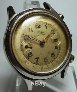MIDO MULTICHRONO MANS WATCH CAL MINERVA 13-20ch incomplete FOR PARTS OR PROJECT