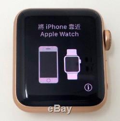 MINT Apple Watch Series 3 38mm Gold Aluminum Case No Band (GPS), iCloud. Read