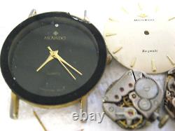 MOVADO LOT OF WATCHES AND WATCH PARTS FOR PARTS or REPAIR Some Run, Good Lot